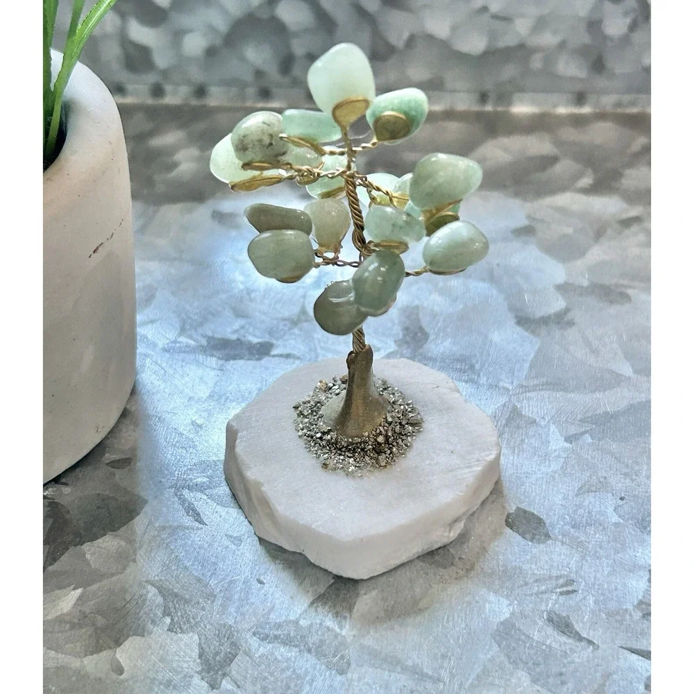 Green Aventurine Crystal Little Tree Semi-Precious‎ Stones 3